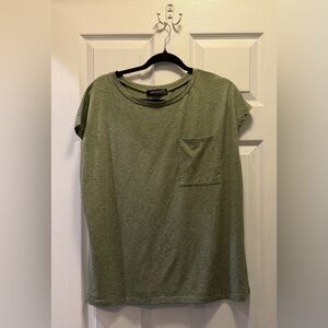 Women's Olive Green Short Sleeve Pocket Tee